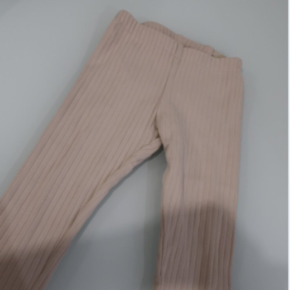 H and M ribbed tan ivory legging NWOT